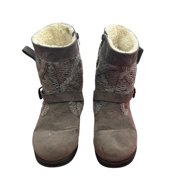 Muk Luks Water Resistant Knit Faux Fur Winter Boots Size 9 - Picture 1 of 8